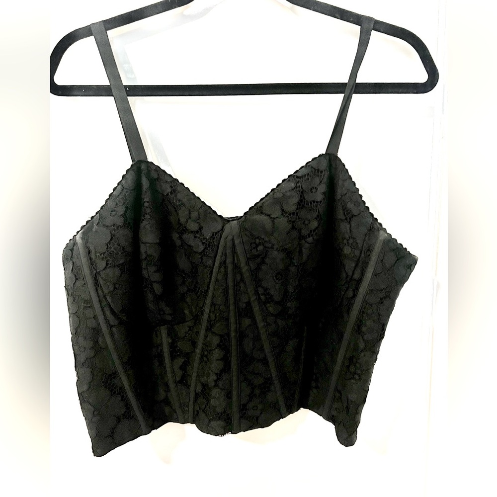 Corset cropped lace top